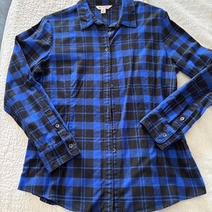 Brooks Brothers Fine Flannel Plaid Button-Up Shirt Size 10-12